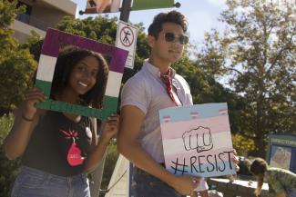UCSB Students Gather in Response to the Trump Administration’s Potential Redefinition of Gender