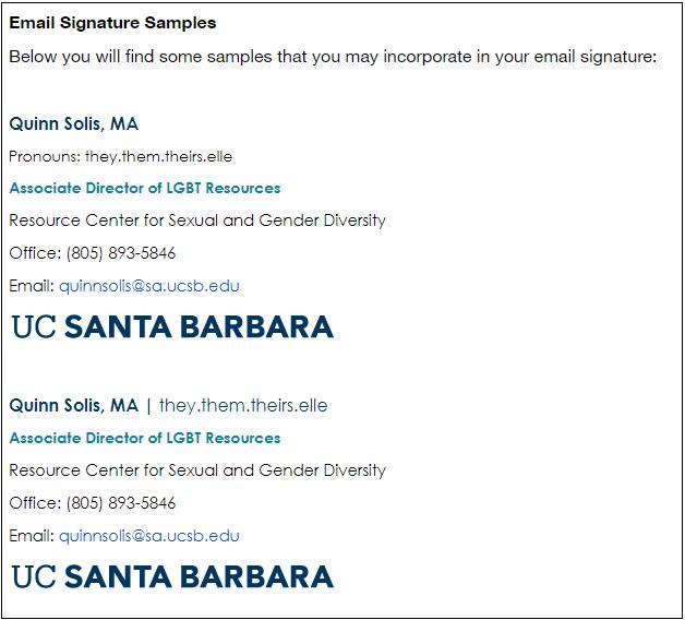 Example Email Signature