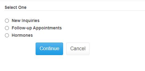 SHS Button - New or Follow Up Inquiries