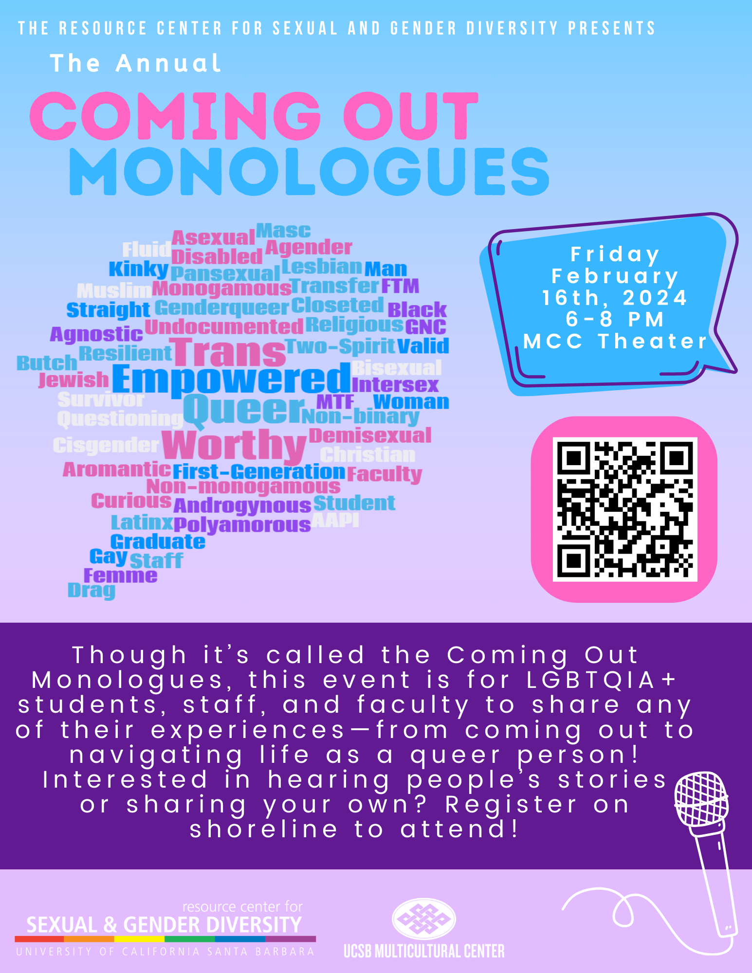 Coming Out Monologues | Resource Center for Sexual & Gender Diversity