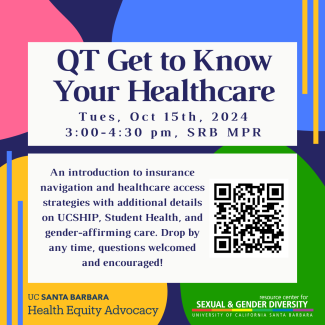 QT Get to Know Your Healthcare (Tuesday, October 15, 2024, 3-4pm in the SRB MPR)