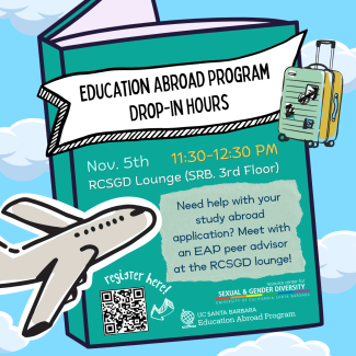 Education Abroad Program Drop-In Hours: Nov 5, 11:30am-12:30pm